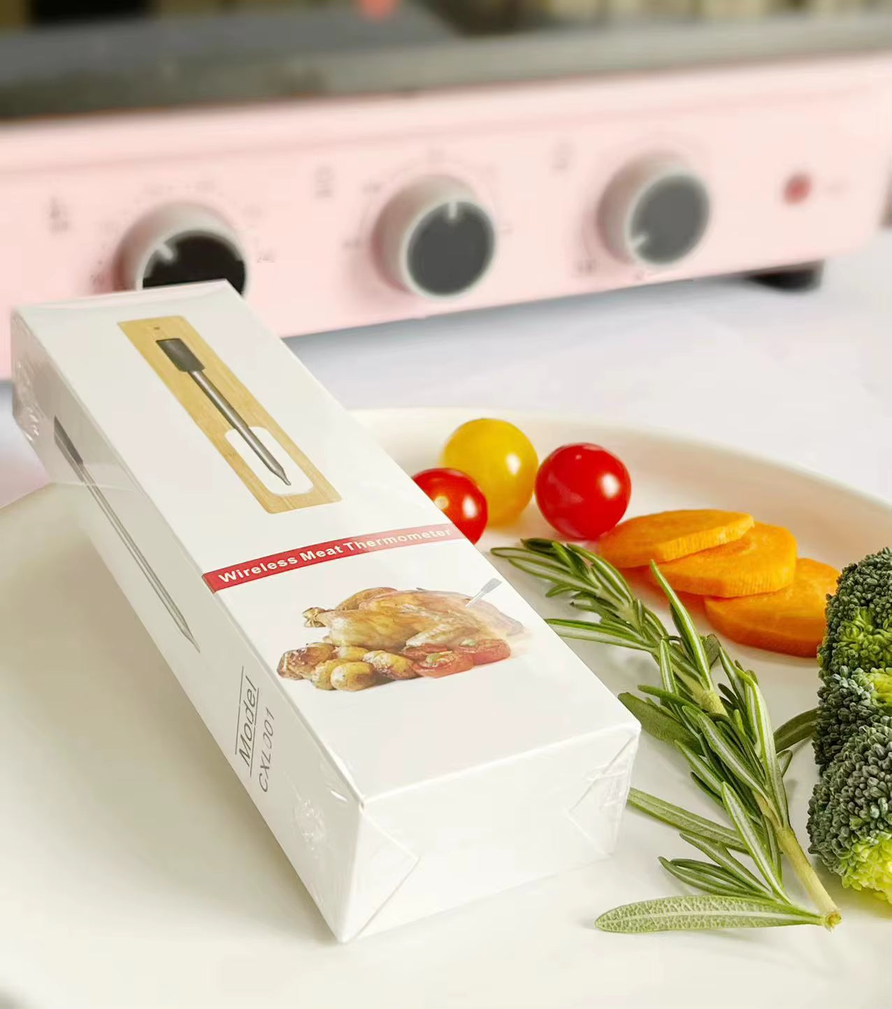 Bluetooth-Enabled Wireless Digital Meat Thermometer with Stainless Steel Probe for Kitchen & BBQ Food