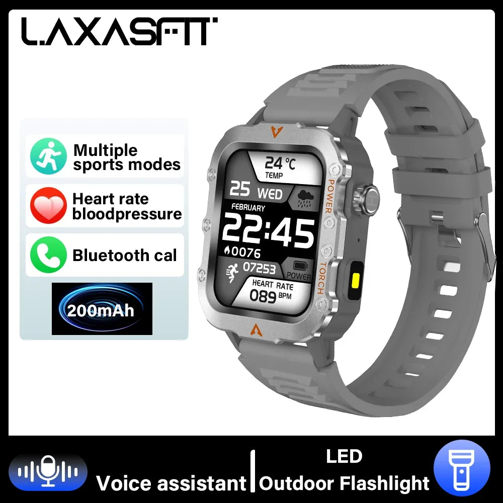 2024 Smart Men's LED Bluetooth Watch - Health Monitoring & Multi-Sport Modes