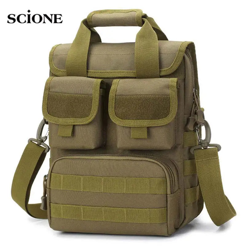 Men's Waterproof Tactical Messenger Bag - Camouflage Sling Backpack for Outdoor Adventures
