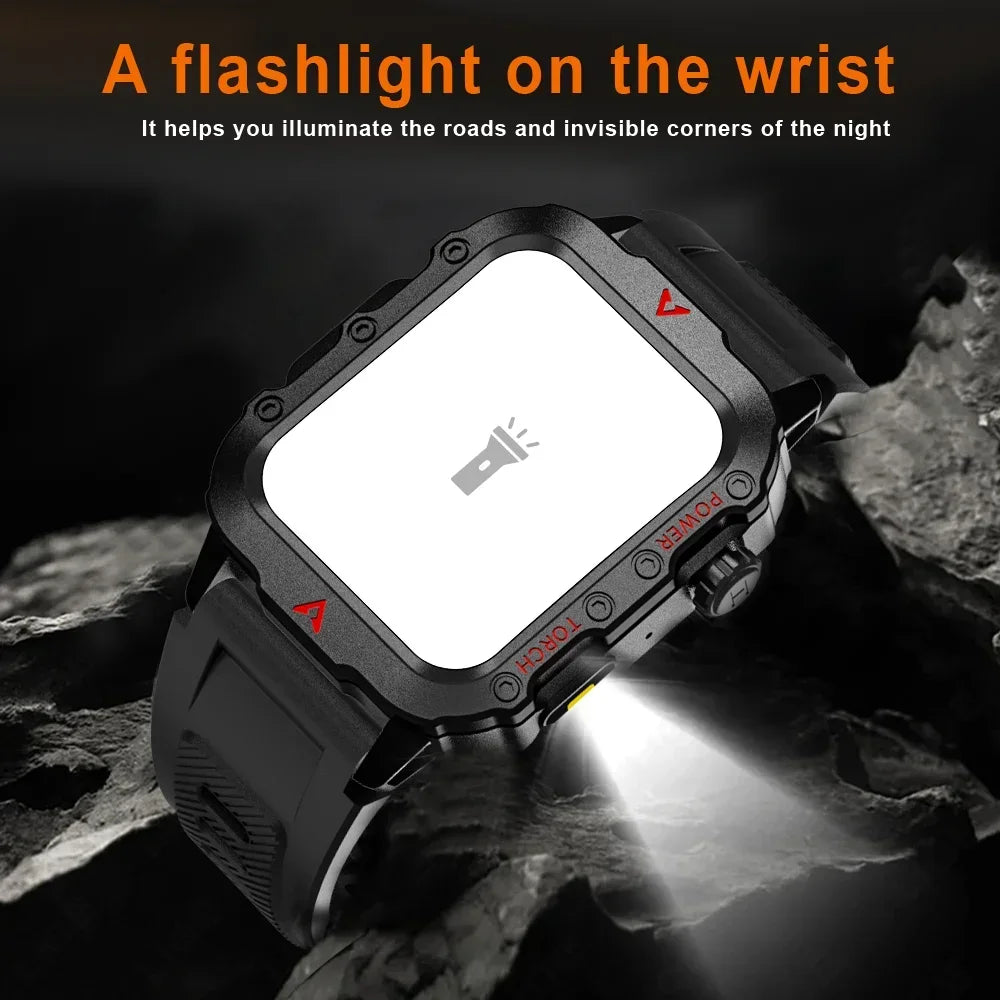 2024 Smart Men's LED Bluetooth Watch - Health Monitoring & Multi-Sport Modes