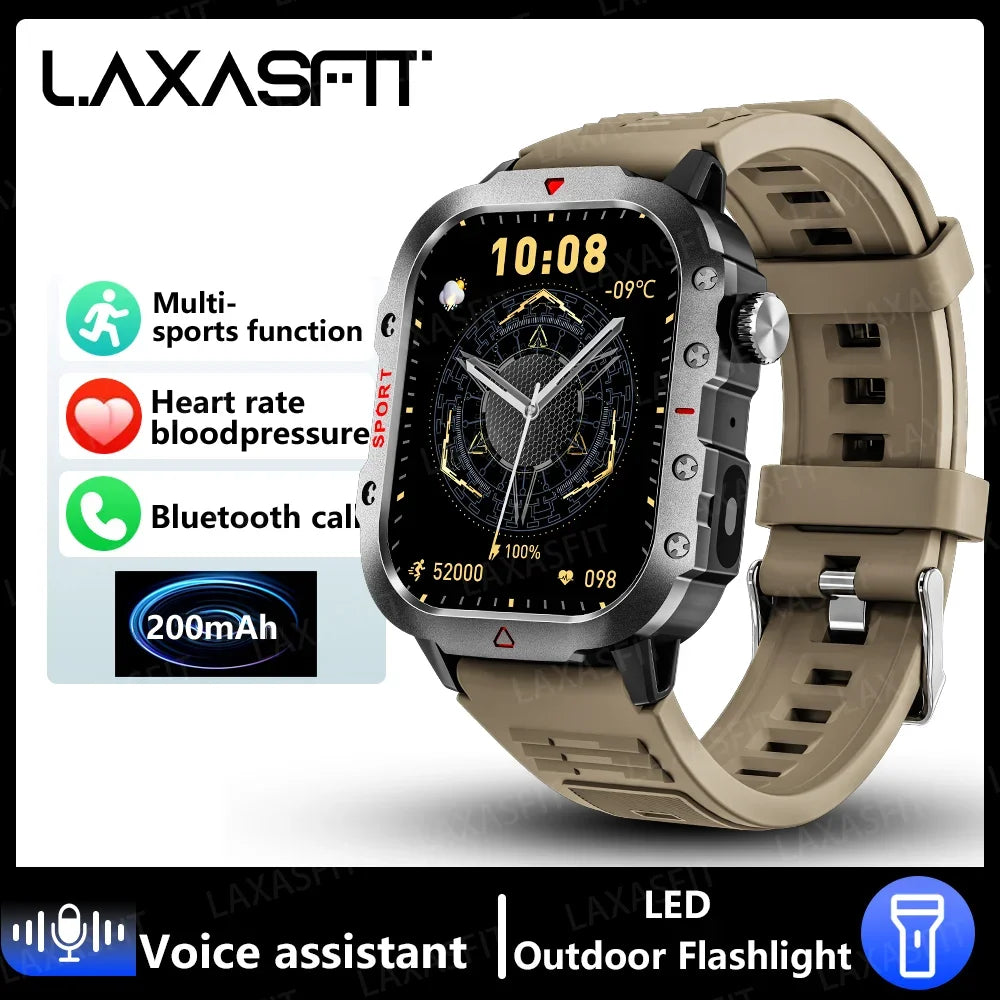 2024 Smart Men's LED Bluetooth Watch - Health Monitoring & Multi-Sport Modes