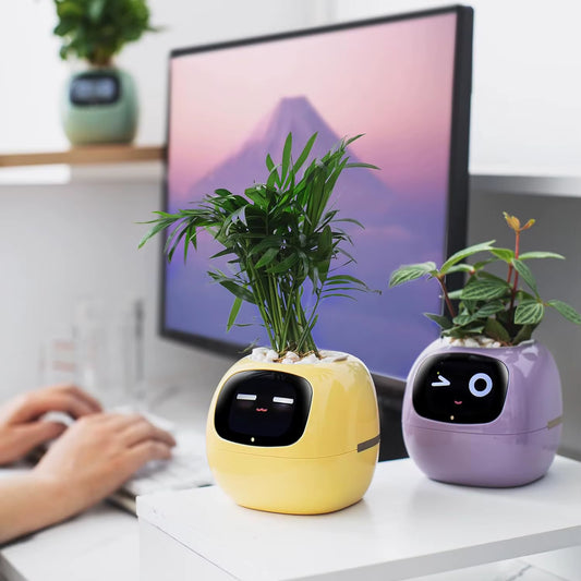 AI Planter with Gesture Interaction Gardening Smart Home Device Real Time Water Monitoring Intelligent Smart Pots Planters