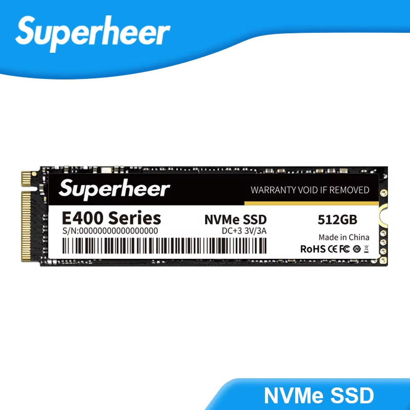 M2 SSD Nvme 256GB 128GB 512GB SUPERHEER M.2 Pcie 3.0 1TB Hard Drive 2280 Internal Solid State Disk for Laptop Desktop