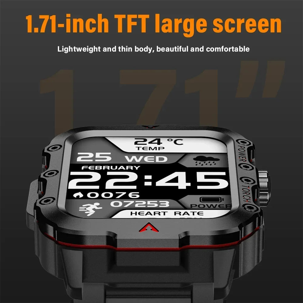 2024 Smart Men's LED Bluetooth Watch - Health Monitoring & Multi-Sport Modes