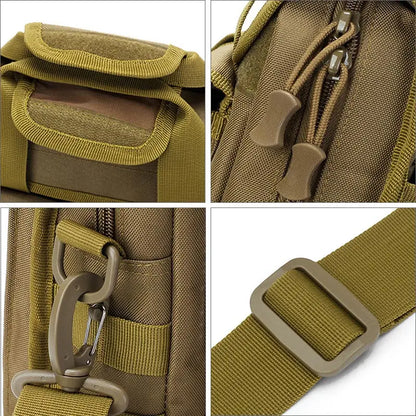 Men's Waterproof Tactical Messenger Bag - Camouflage Sling Backpack for Outdoor Adventures